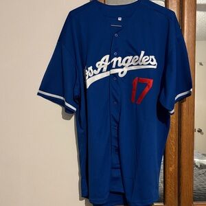 Los Angeles Dodgers Shohei Ohtani #17 Blue Jersey XXXL Embroidered MLB New